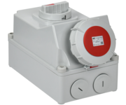 Розетка с механической блокировкой ССИ-834 63А-6ч/380В 3P+PE IP67 IEK