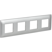 SKANDY Рамка 4-местная SK-F04S серебряный IEK