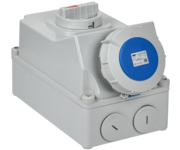 Розетка с механической блокировкой ССИ-833 63А-6ч/220В 2P+PE IP67 IEK