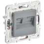 SKANDY Розетка компьютерная двойная RJ45 кат.5E SK-K03Gr серый IEK в Розетка от IEK ( ИЭК ) в интернет магазине ЭлектроОм электротовары 1 SK-K20-1-K03 SK-K20-1-K03 IEK ( ИЭК ) 1