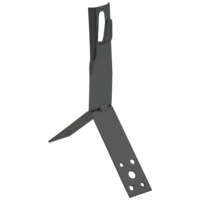 Держатель проводника круглого 6-8мм для конька h=80мм оцинкованная сталь TD IEK