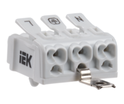 Клемма пружинная соединительная КСПнз3-L+N+PE IEK UKZ-B06-3P-F1-E1-10