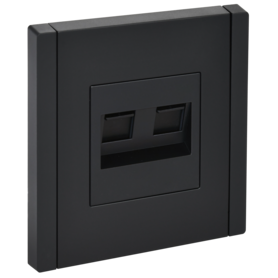 FORTE&PIANO Розетка компьютерная двойная RJ45 кат.6 FP134 черный IEK в Розетка от IEK ( ИЭК ) в интернет магазине ЭлектроОм электротовары FP-K20-2-K02 FP-K20-2-K02 IEK ( ИЭК )
