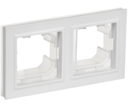 BRITE Рамка 2-местная IP44 РУ-2-БрАБ-44 арктический белый IEK