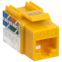 ITK Модуль Keystone Jack кат.5E UTP 110 IDC 90град жёлтый