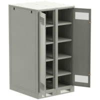 ITK LINEA B Шкаф (пустой) 1700х900х950мм двустворчатая металлическая дверь серый