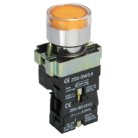 Кнопка LAY5-BW3561 c подсв. желт. 1з ИЭК