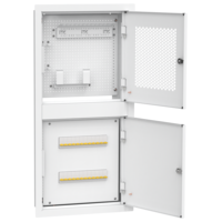 ITK LINEA R Шкаф встраиваемый двухсекционный пустой 400х850мм дверь металлическая белый