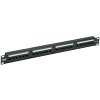 ITK 1U патч-панель кат. 5е UTP 24 порта Dual IDC слайд лейбл