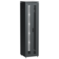 ITK LINEA N Шкаф сетевой 19 47U 600х600мм двери передняя перфорированная задняя двустворчатая перфорированная черный
