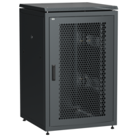 ITK LINEA N Шкаф сетевой 19 18U 800х800мм перфорированная передняя дверь задняя металлическая черный