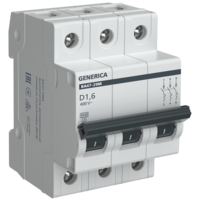 Автоматический выключатель ВА47-29М 3P 1,6А 4,5кА D GENERICA
