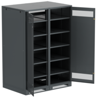 ITK LINEA B Шкаф (пустой) 2000х1400х950мм двустворчатая металлическая дверь черный