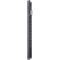ITK BASE PDU вертикальный PV1111 18U 1 фаза 16А 9 розеток SCHUKO (немецкий стандарт) + 3 розетки C13 кабель 2,6м вилка SCHUKO (немецкий стандарт)