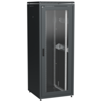 ITK LINEA N Шкаф сетевой 19 42U 800х800мм стеклянная передняя дверь задняя металлическая черный