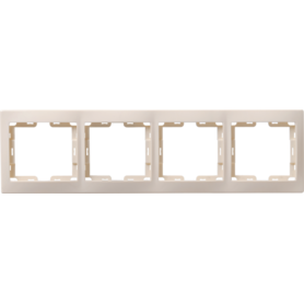 Рамка 4-м КВАРТА РГ-4-ККм горизонт. крем. IEK EMK40-K33-DM в Рамка декоративная для электроустановочных устройств от IEK ( ИЭК ) в интернет магазине ЭлектроОм электротовары EMK40-K33-DM EMK40-K33-DM IEK ( ИЭК )