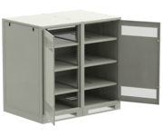 ITK LINEA B Шкаф (пустой) 1350х1400х950мм двустворчатая металлическая дверь серый