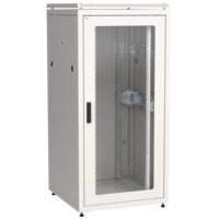 ITK LINEA N Шкаф сетевой 19 33U 800х800мм стеклянная передняя дверь задняя металлическая серый
