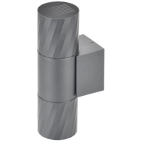 LIGHTING Светильник уличный 5221 настенный под лампу 2хGU10 IP65 серый IEK