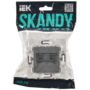 SKANDY Розетка компьютерная двойная RJ45 кат.5E SK-K03Gr серый IEK в Розетка от IEK ( ИЭК ) в интернет магазине ЭлектроОм электротовары 2 SK-K20-1-K03 SK-K20-1-K03 IEK ( ИЭК ) 2