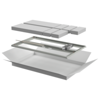 ITK Дверь перфорированная двустворчатая для шкафа LINEA N 18U 600мм серая