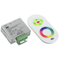 Контроллер с ПДУ радио RGB 3 канала 12В 4А 144Вт белый IEK