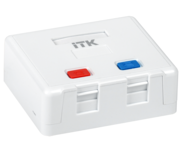 Корпус розетки настен. для установки двух модулей KJ бел. ITK