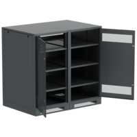 ITK LINEA B Шкаф (пустой) 1350х1400х950мм двустворчатая металлическая дверь черный