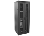 ITK LINEA N Шкаф напольный 47U 800х1000мм укомплектованный дверь передняя перфорированная задняя распашная перфорированная черный RAL9005