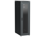 ITK LINEA N Шкаф напольный сетевой 19 47U 800х1000мм стеклянная передняя дверь задняя металлическая черный