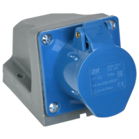 Розетка ОП 16А 220В 2P+PЕ ССИ-113 IP44 IEK PSR11-016-3