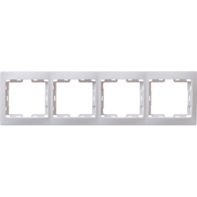 Рамка 4-м КВАРТА РГ-4-КБ горизонт. бел. IEK EMK40-K01-DM в Рамка декоративная для электроустановочных устройств от IEK ( ИЭК ) в интернет магазине ЭлектроОм электротовары EMK40-K01-DM EMK40-K01-DM IEK ( ИЭК )