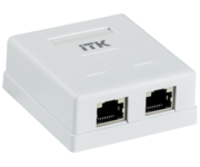 ITK Настенная информационная розетка RJ45 кат.6 FTP 2-порта