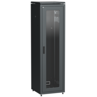 Шкаф сетевой 19 дюйм LINEA N 33U 600х800мм стекл. передн. дверь черн. ITK