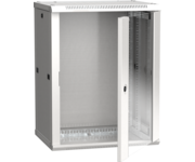 Шкаф 19 дюйм LINEA W 12U 600х450мм настен. стекл. дверь RAL7035 ITK