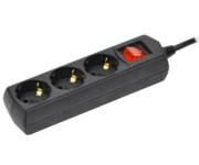 Удлинитель 3х3м с заземл. 10А IP20 У03В 250В ПВС 3х1 черн. GENERICA WYP10-10-03-03-ZK-K02-G