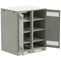 ITK LINEA B Шкаф (пустой) 1450х1200х950мм двустворчатая металлическая дверь серый