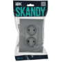 SKANDY Розетка 2-местная без заземления с защитными шторками 10А в сборе SK-R09Gr серый IEK в Розетка от IEK ( ИЭК ) в интернет магазине ЭлектроОм электротовары 2 SK-R23-10-K03-F SK-R23-10-K03-F IEK ( ИЭК ) 2