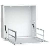 ITK LINEA R Шкаф встраиваемый потолочный 4U 600х600мм дверь металлическая белый
