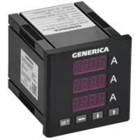 Амперметр цифровой щитовой трехфазный DO RS-485 72х72мм LED GENERICA