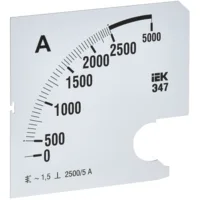 Шкала сменная для амперметра Э47 2500/5А класс точности 1,5 96х96мм IEK