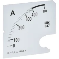 Шкала сменная для амперметра Э47 400/5А класс точности 1,5 96х96мм IEK