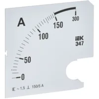 Шкала сменная для амперметра Э47 150/5А класс точности 1,5 96х96мм IEK