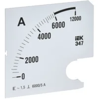 Шкала сменная для амперметра Э47 6000/5А класс точности 1,5 96х96мм IEK