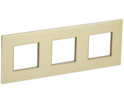 SKANDY Рамка 3-местная SK-F33Sh металл шампань IEK