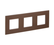 SKANDY Рамка 3-местная SK-F33Br металл шоколад IEK