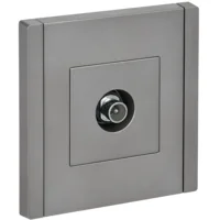 FORTE&PIANO Розетка TV проходная FP529 сталь IEK