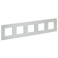SKANDY Рамка 5-местная SK-F35S металл серебряный IEK
