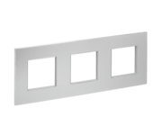 SKANDY Рамка 3-местная SK-F33S металл серебряный IEK