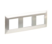 SKANDY Рамка 3-местная SK-F33N металл никель IEK